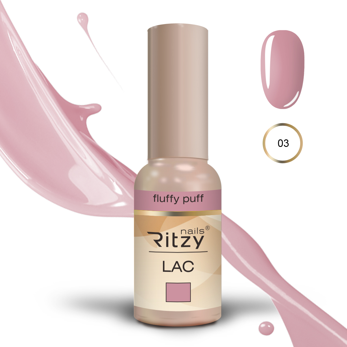 Ritzy Lac 03 Fluffy puff gel polish 9 ml